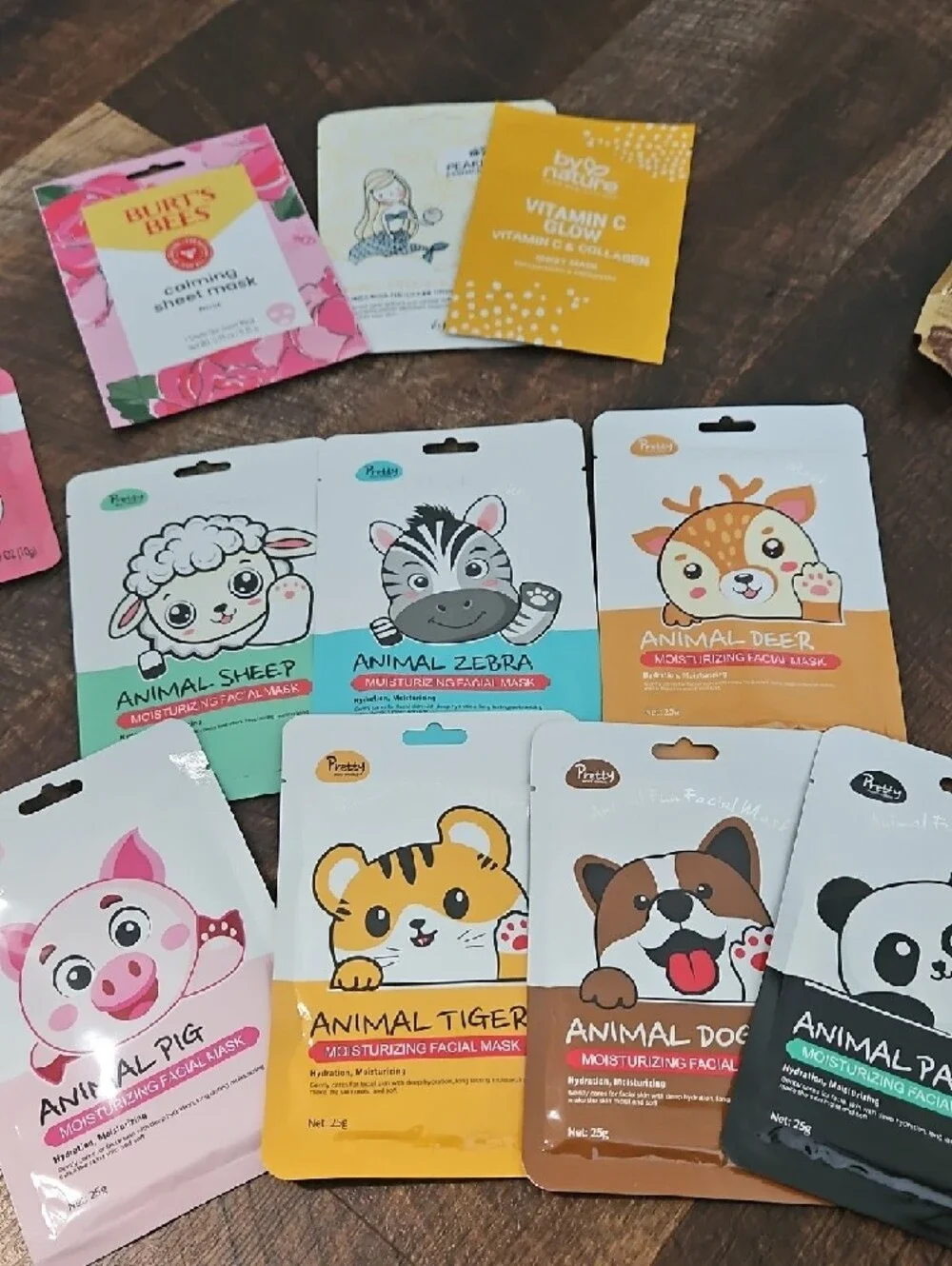 Assorted Animal Sheet Face Masks - Cute Multi-Color Pack